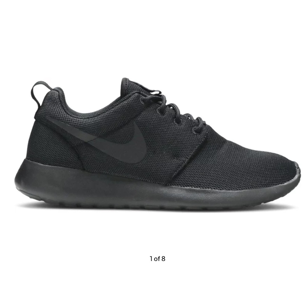 Nike Womens All Black Roshe Size 7